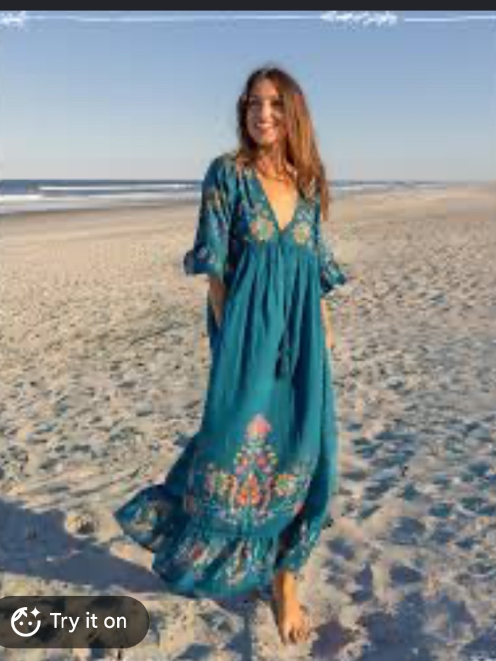 Natural Life Teal Maxi Dress